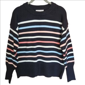 PHILOSOPHY BLACK MULIT COLOR STRIPE JENNIE SWEATER NWT SIZE SMALL